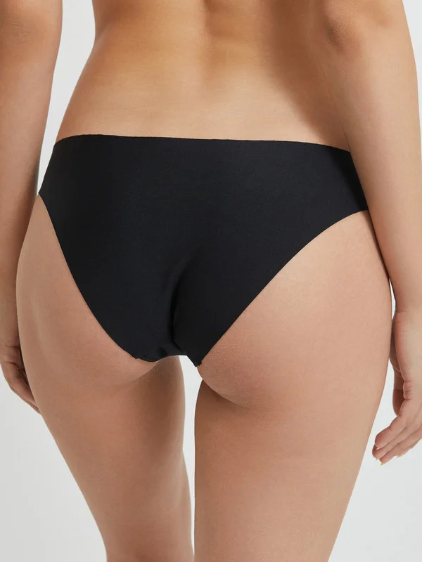 Черный классические трусы женские, незаметные под одеждой InfinityLingerie