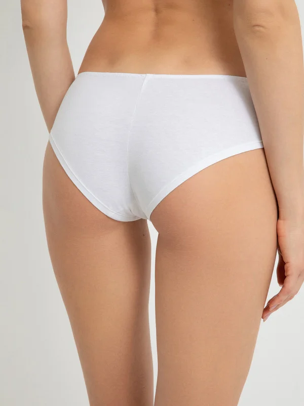 Белый трусы-стринги женские  хлопковые InfinityLingerie