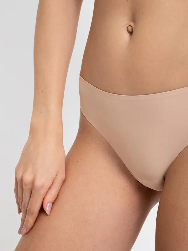 Бежевый трусы с классической посадкой женские InfinityLingerie