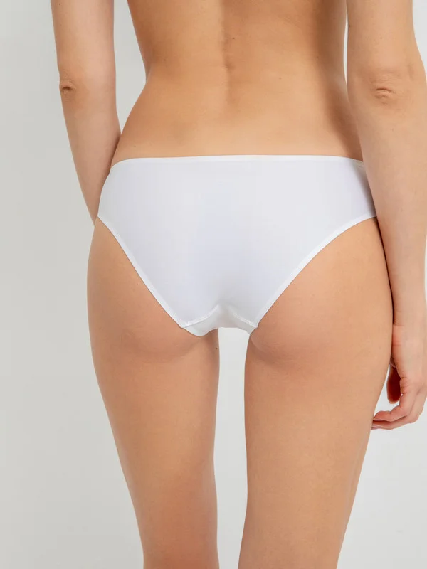 Белый трусы с классической посадкой женские InfinityLingerie