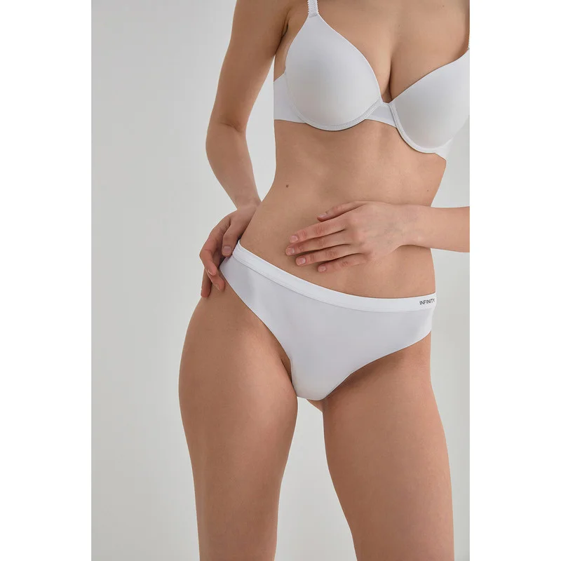 Белый трусы-стринги женские  хлопковые InfinityLingerie