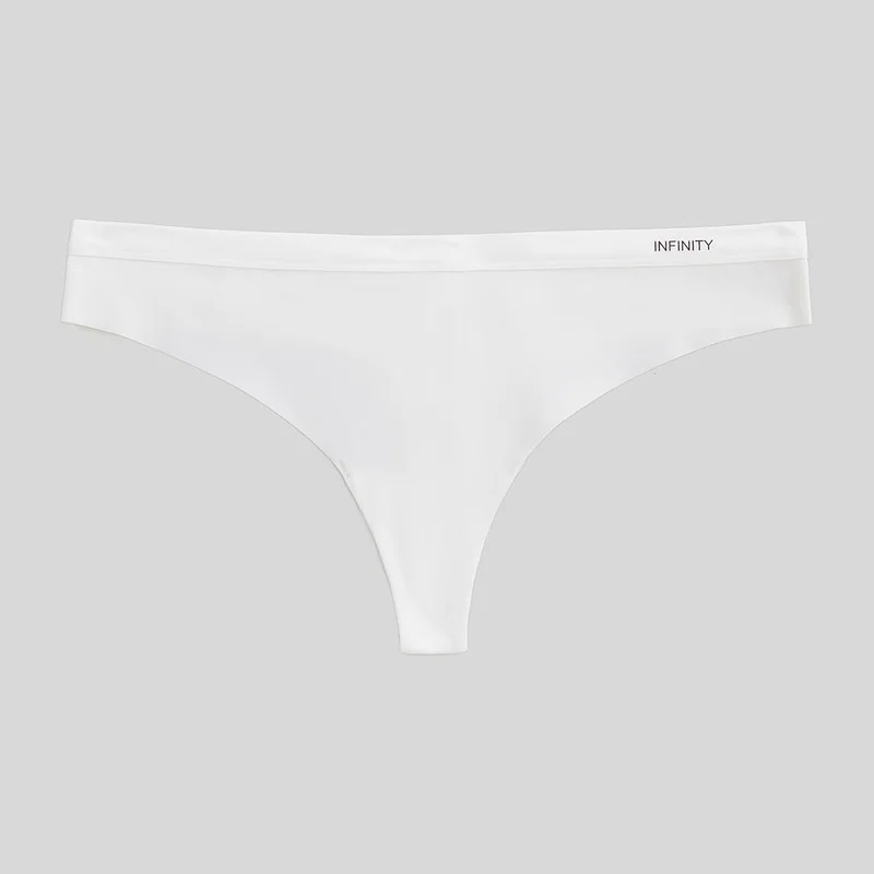 Белый трусы-стринги женские  хлопковые InfinityLingerie