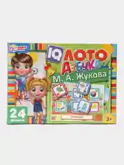 Детская обучающая настольная игра "IQ-лото М. А. Жукова. Азбука", 24 пластиковые фишки