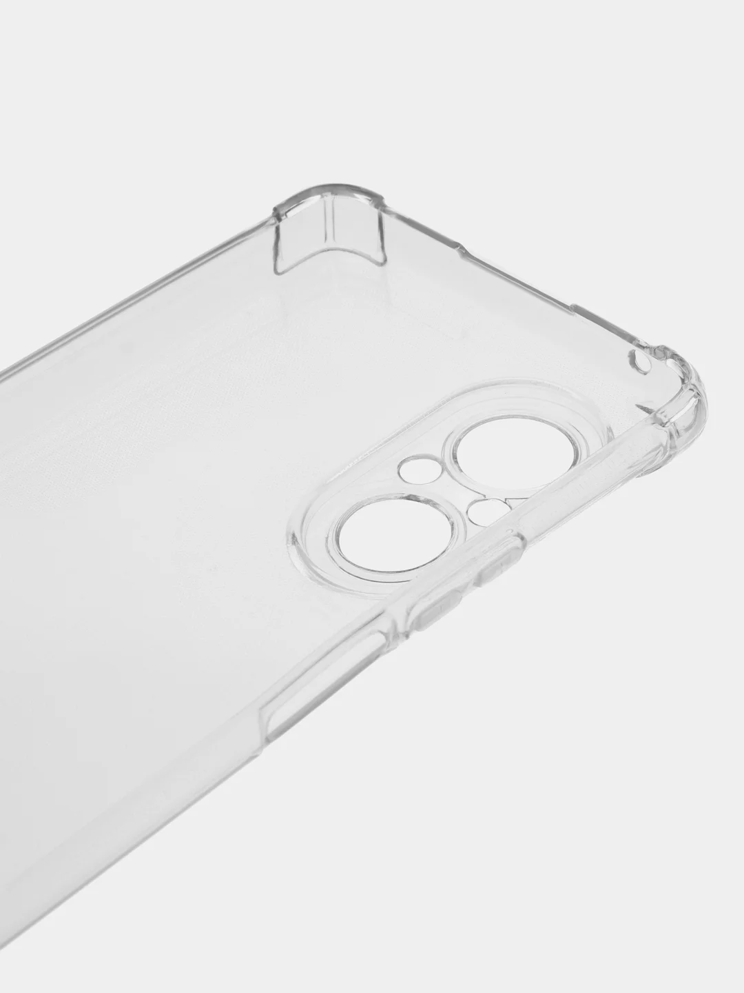 Прозрачный чехол для HUAWEI nova 9 SE (Хуавей нова 9 СЕ), прозрачный и черный с защитой камеры