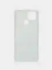 Бирюзовый силиконовый чехол на Oppo Realme C21/Реалми С21 прозрачный, с рисунком, защита камеры