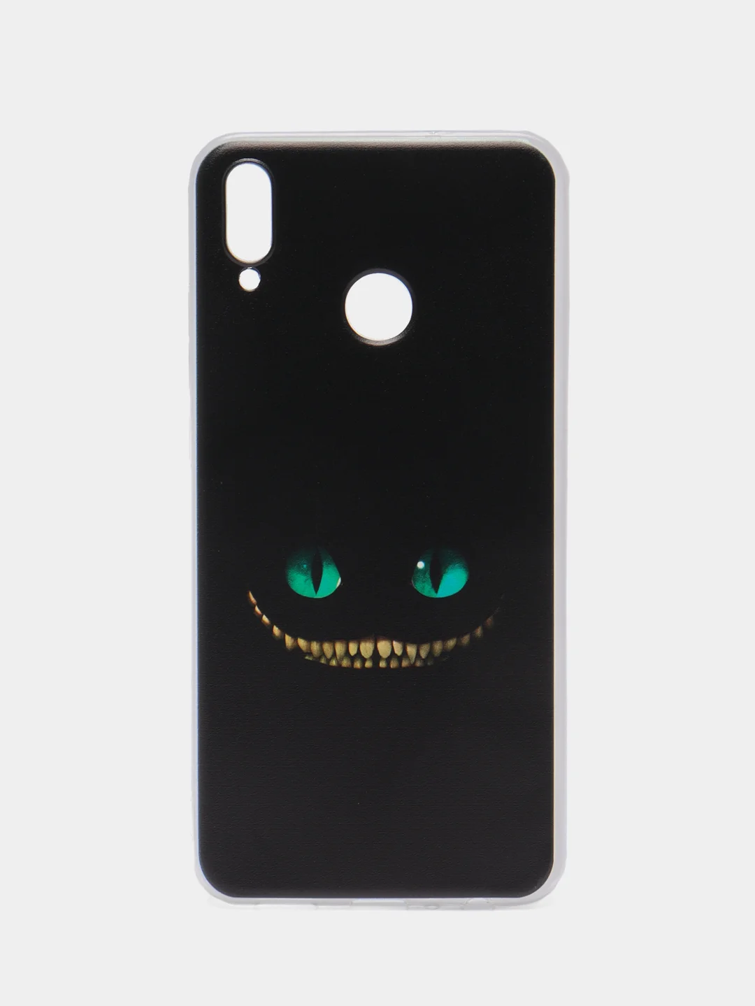 Черный силиконовый чехол на Honor 8X / Хонор 8Х прозрачный, с рисунком, защита камеры
