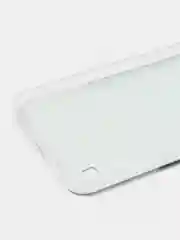 Серебряный силиконовый чехол на Oppo Realme C21/Реалми С21 прозрачный, с рисунком, защита камеры