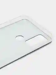 Серебряный силиконовый чехол на Honor 9A / Хонор 9А прозрачный, с рисунком, защита камеры