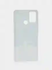 Серебряный силиконовый чехол на Honor 9A / Хонор 9А прозрачный, с рисунком, защита камеры