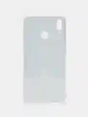 Серебряный силиконовый чехол на Honor 8X / Хонор 8Х прозрачный, с рисунком, защита камеры