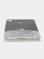 Серебряный силиконовый чехол на Honor 8X / Хонор 8Х прозрачный, с рисунком, защита камеры