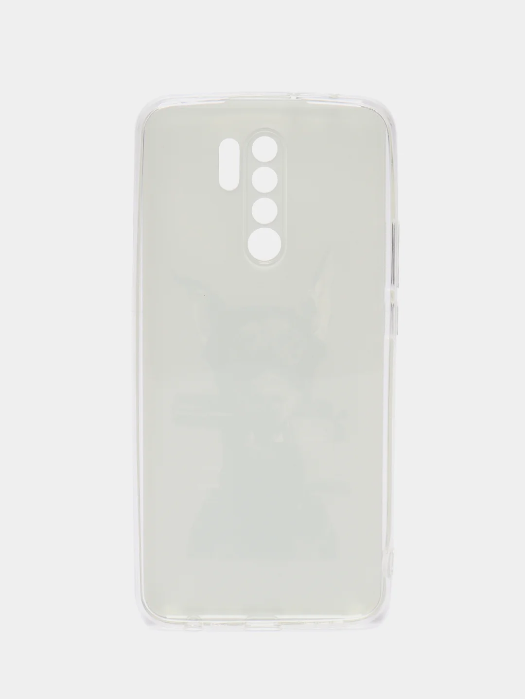 Серый силиконовый чехол на Xiaomi Redmi 9 / Сяоми Редми 9 прозрачный, с рисунком, защита камеры