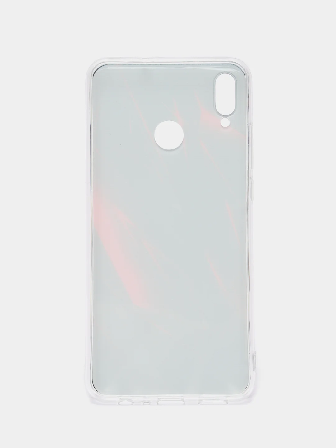 Красный силиконовый чехол на Honor 8X / Хонор 8Х прозрачный, с рисунком, защита камеры
