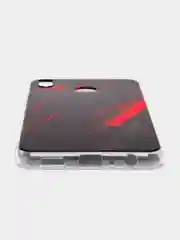 Красный силиконовый чехол на Honor 8X / Хонор 8Х прозрачный, с рисунком, защита камеры