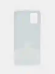 Серебряный силиконовый чехол на Samsung Galaxy A51 / Самсунг А51 прозрачный с рисунком, защита камеры