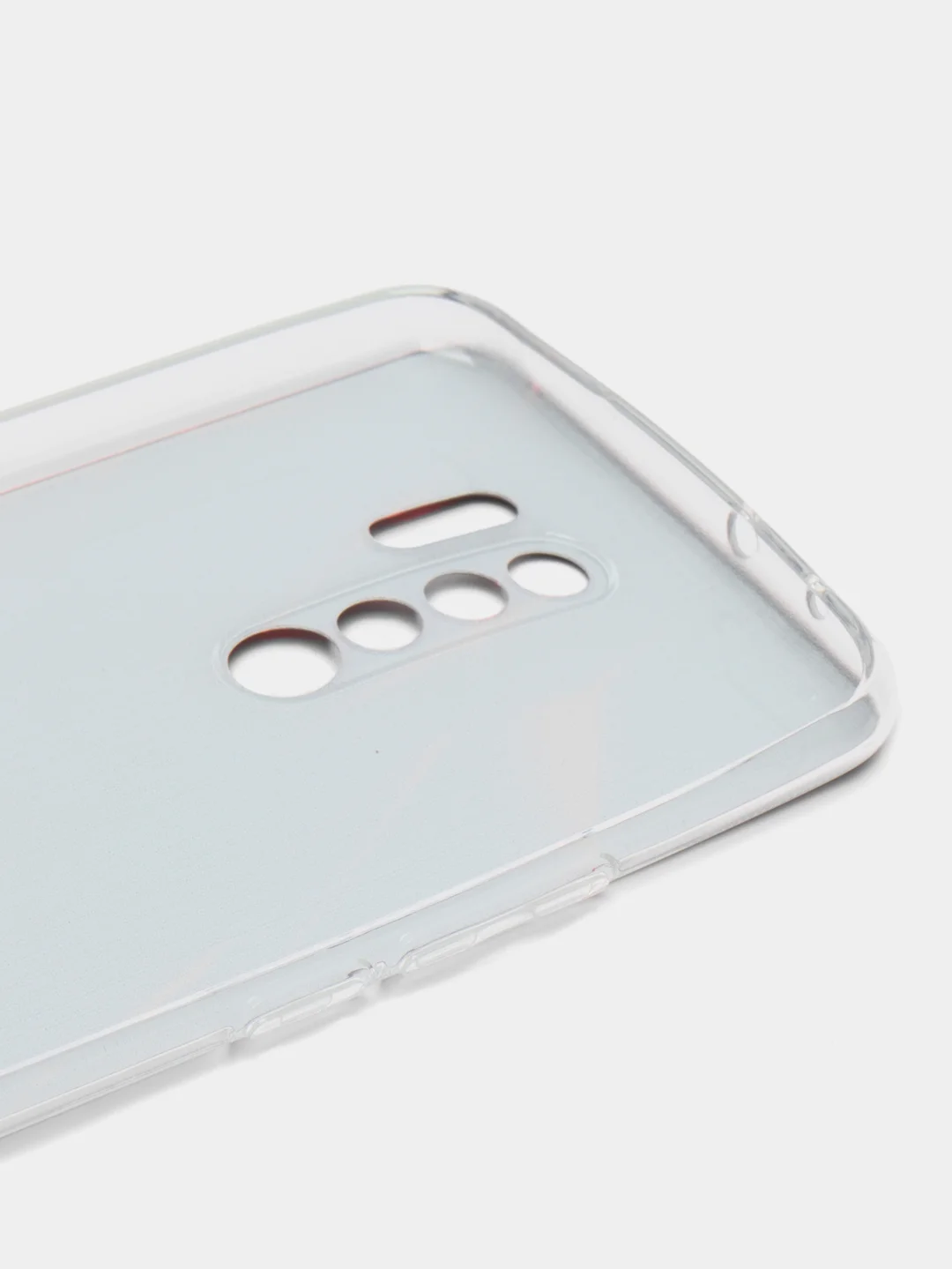 Красный силиконовый чехол на Xiaomi Redmi 9 / Сяоми Редми 9 прозрачный, с рисунком, защита камеры