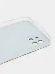 Серебряный силиконовый чехол на Samsung Galaxy A22s 5G / Самсунг А22s 5G прозрачный, с рисунком