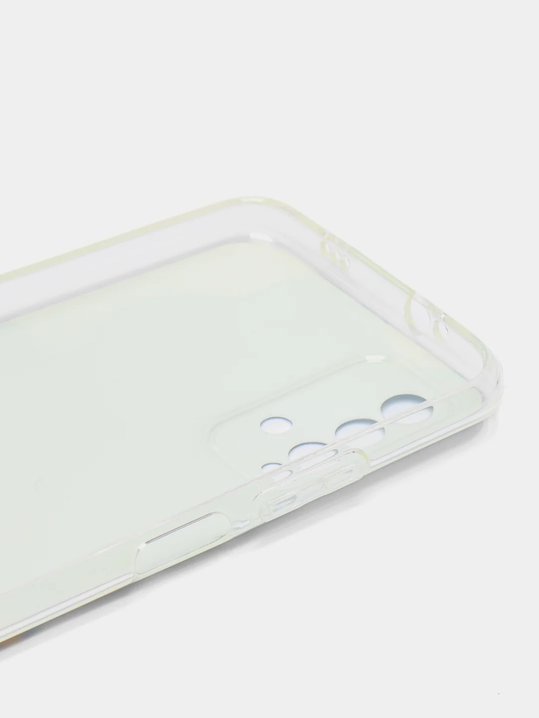 Светло-синий силиконовый чехол на Xiaomi Redmi 9T / Редми 9Т прозрачный, с рисунком, защита камеры