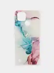 Ледяной силиконовый чехол на Oppo Realme C21/Реалми С21 прозрачный, с рисунком, защита камеры