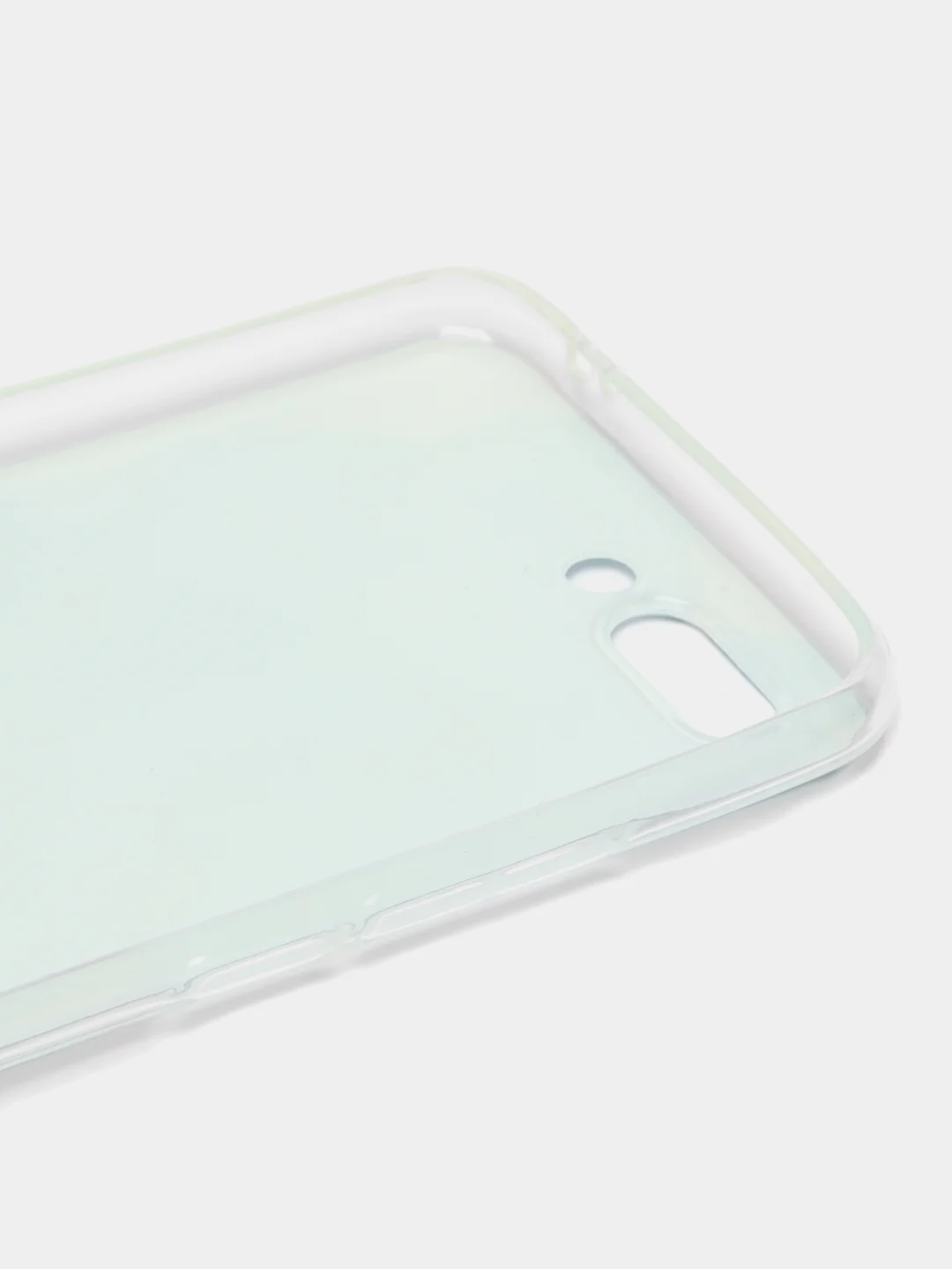Светло-синий силиконовый чехол на Honor 10 / Хонор 10 прозрачный, с рисунком, защита камеры