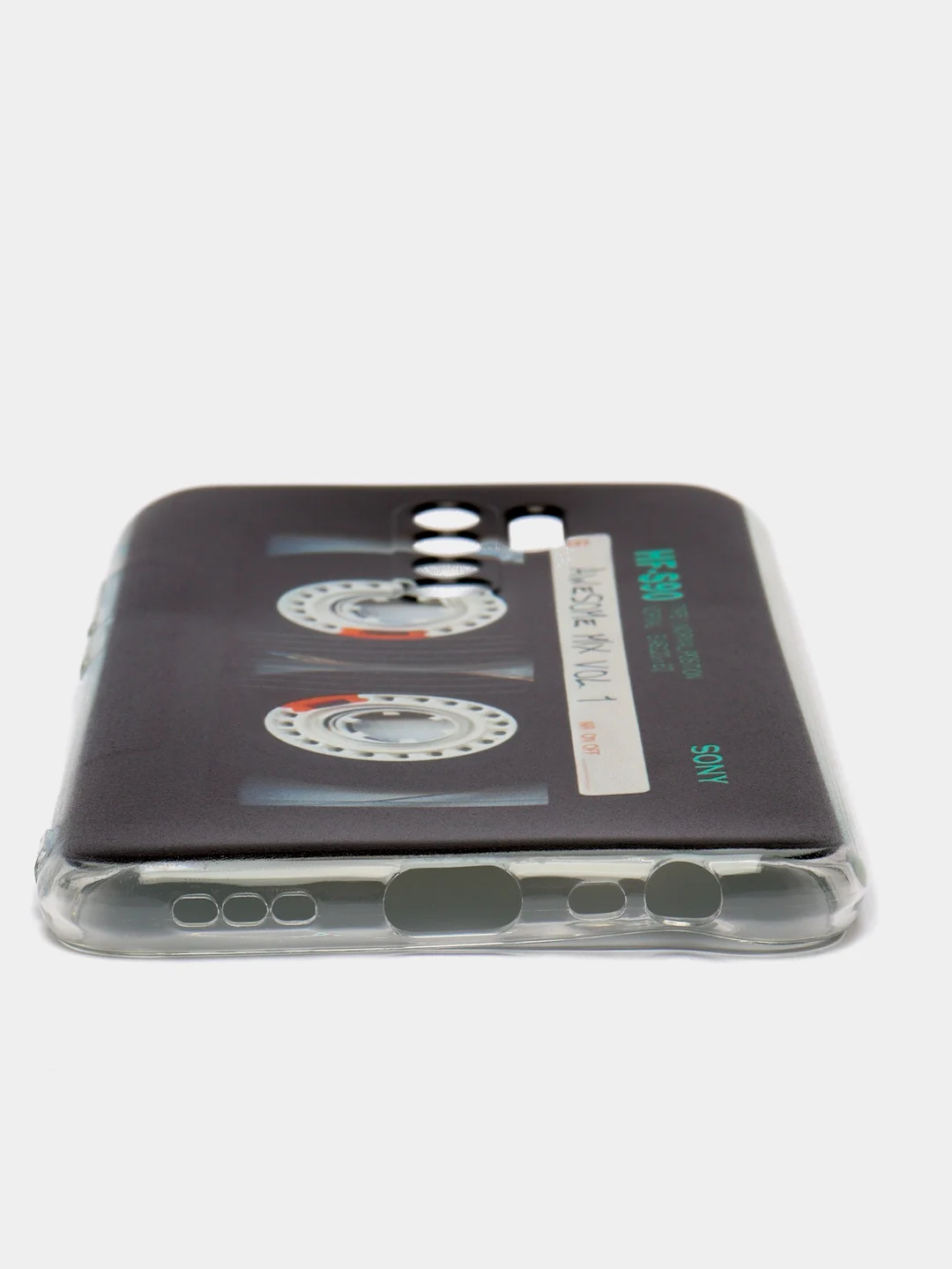 Хром силиконовый чехол на Xiaomi Redmi 9 / Сяоми Редми 9 прозрачный, с рисунком, защита камеры