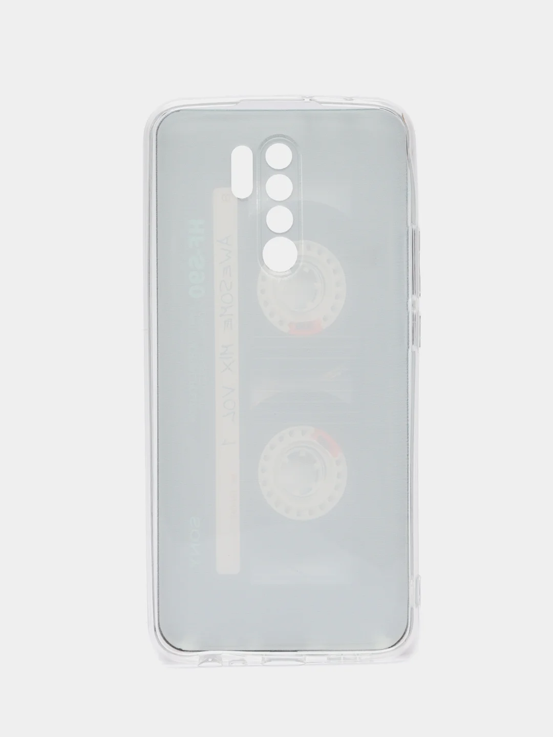 Хром силиконовый чехол на Xiaomi Redmi 9 / Сяоми Редми 9 прозрачный, с рисунком, защита камеры