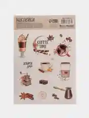 Бумажные наклейки "Coffee time", "Любовь к себе", 11х16 см/гармония, кофе, с собой