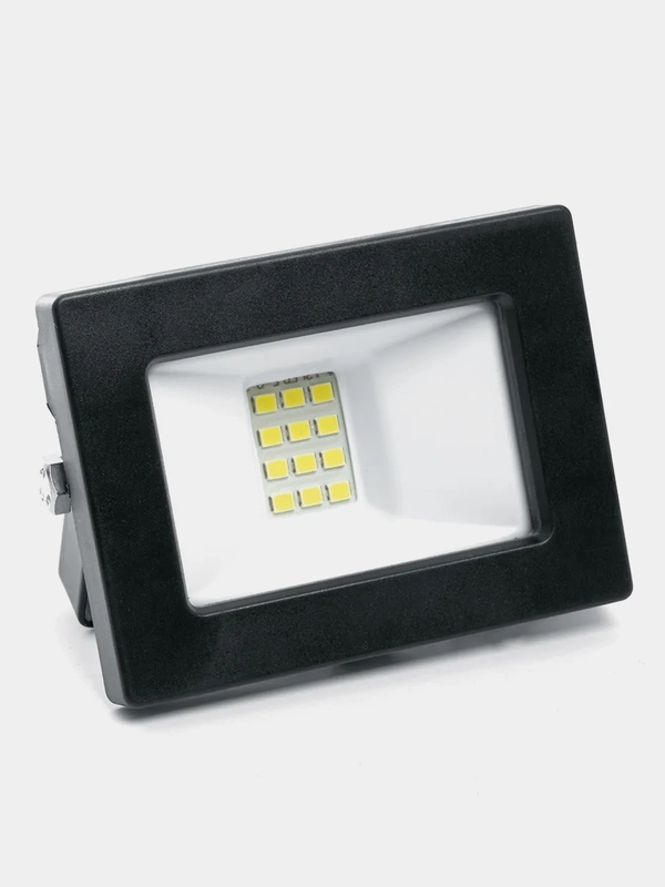Прожектор светодиодный 2835SMD, 10W 4000K  AC220V/50Hz IP65, черный, 55074