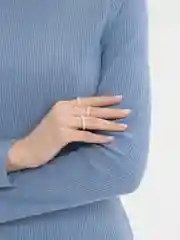 Бежевый набор акриловых  колец ,3 шт