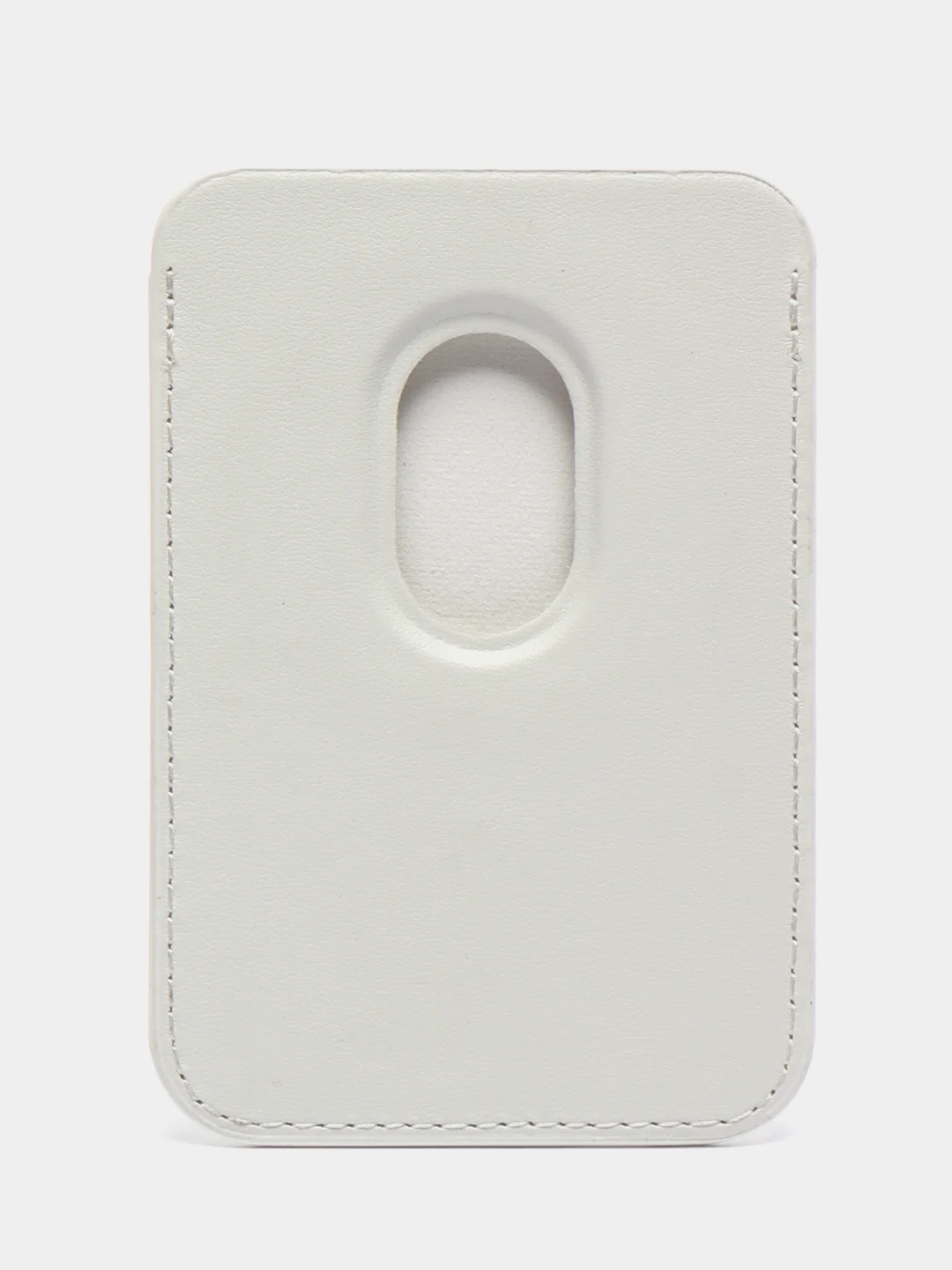 Белый картхолдер на магнитах MagSafe Leather Wallet iPhone