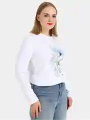 Белый лонгслив с принтом, джемпер с длинными рукавами, хлопок