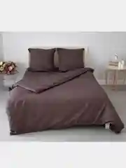 Черный комплект постельного белья, однотонный, бязь 1,5/2/2-спальный, с евро простыней, евро, семейный