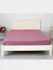 Тёмно-розовый комплект постельного белья, однотонный, бязь 1,5/2/2-спальный, с евро простыней, евро, семейный