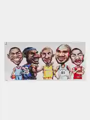 Бежевый наклейка на авто "NBA"