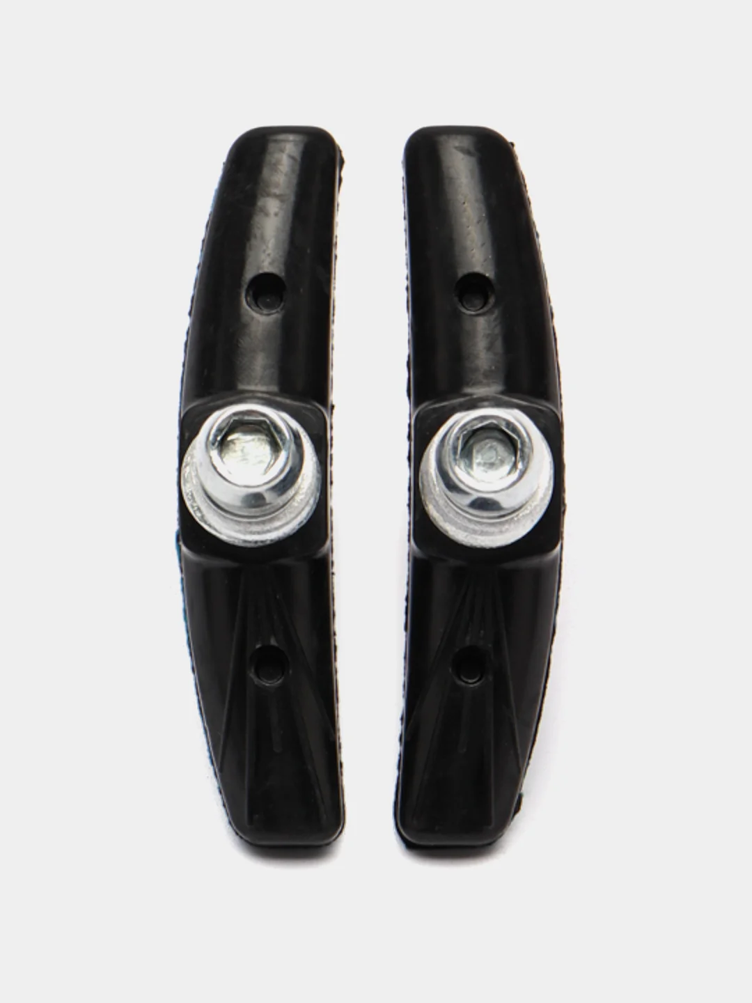 Колодки тормозные на велосипед, под V-brake, c резьбой и гайками, синие, 2 штуки