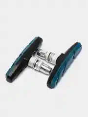 Колодки тормозные на велосипед, под V-brake, c резьбой и гайками, синие, 2 штуки