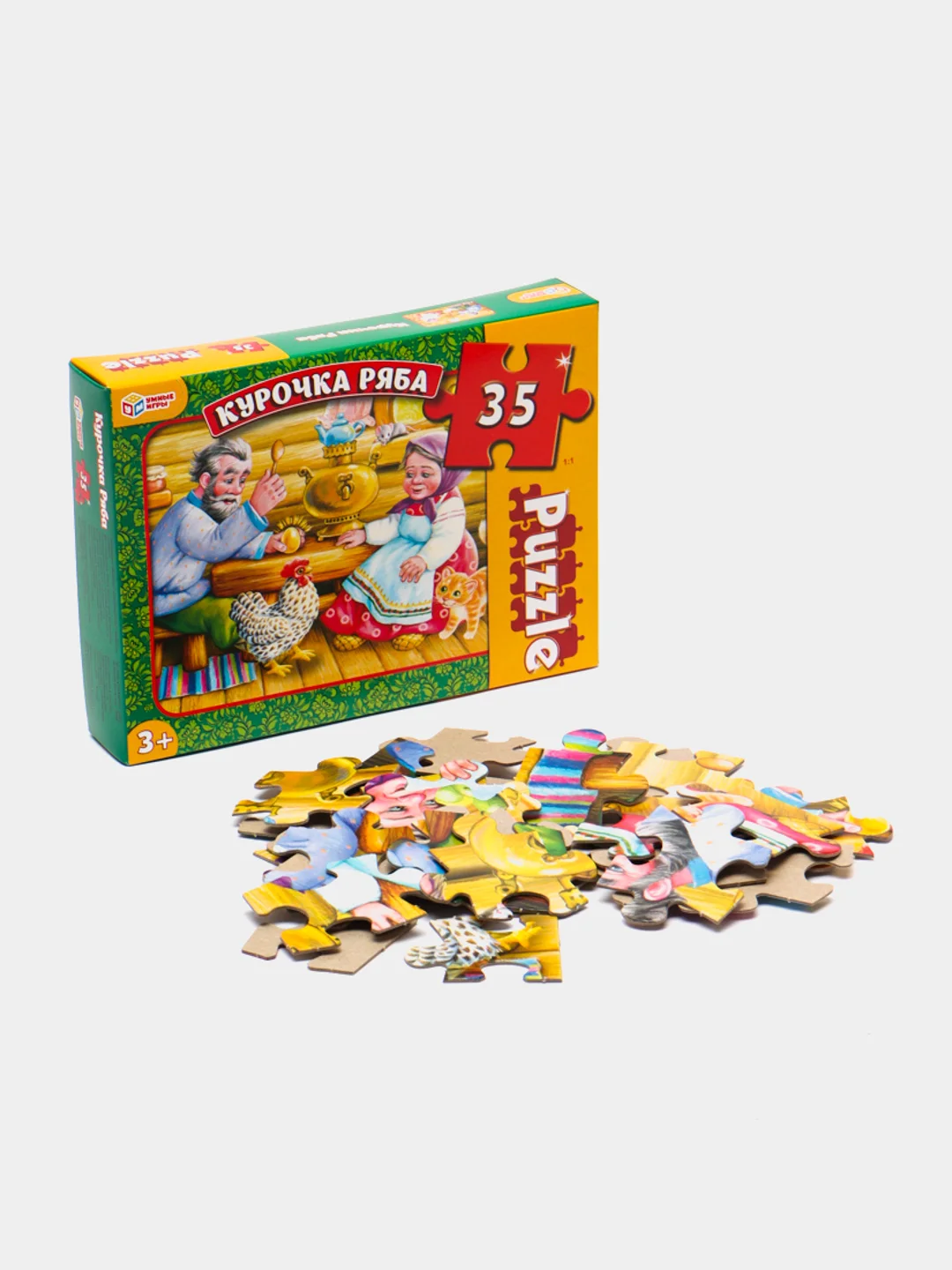Макси-пазлы "Курочка Ряба", в коробке, 35 деталей