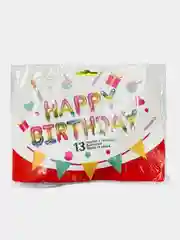 Манго гирлянда-растяжка из воздушных шаров "С днем рождения" / "Happy Birthday", на праздник