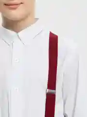 Бордовый подтяжки однотонные детские