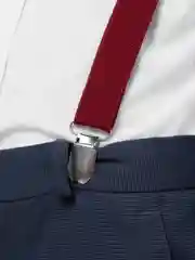 Бордовый подтяжки однотонные детские