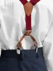 Бордовый подтяжки однотонные детские