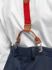 Красный подтяжки однотонные детские