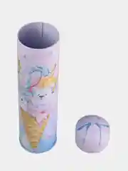 Пенал школьный, Мороженое и зверята, 19,5x4,7x4,7 см, металл