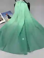 Мятный палантин шифон женский