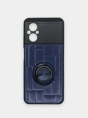 Чехол Xiaomi Poco M5 (Сяоми Поко М5), силиконовый, под кожу, с кольцом