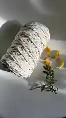 Белый веревка крученая трехпрядная для рукоделия, 100% хлопок, 5мм