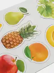 Красный детские магниты: овощи, фрукты, животные, машинки, динозавры