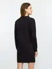 Черный платье женское CONCEPT CLUB трикотажное, мини,с рельефами на рукавах