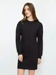 Черный платье женское CONCEPT CLUB трикотажное, мини,с рельефами на рукавах