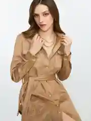 Бежевый платье женское CONCEPT CLUB из искусственной замши